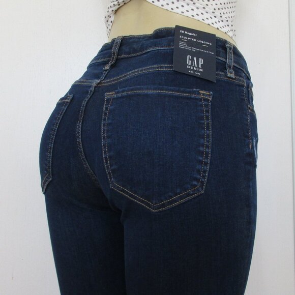GAP Denim - 🌸SOLD🌸 New GAP Jeans Size 28 Dark Blue Denim Sculpt Legging